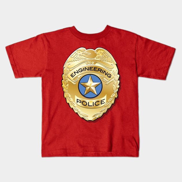 Engineering Police Kids T-Shirt by chrayk57